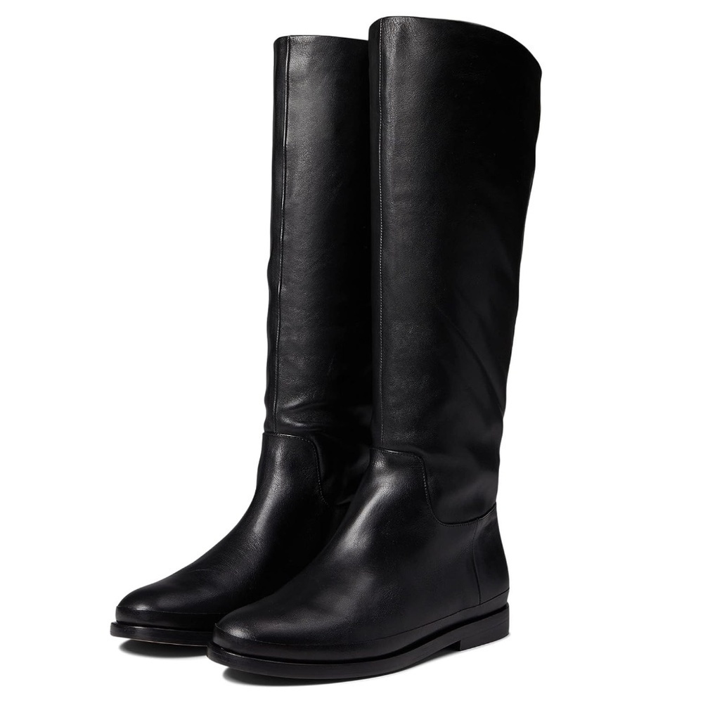 NEW Vince Carleigh Leather Knee High Riding Boots in Black Sz. 6.5